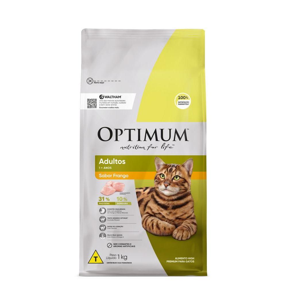 Ração Optimum para Gatos Adultos Sabor Frango 1kg