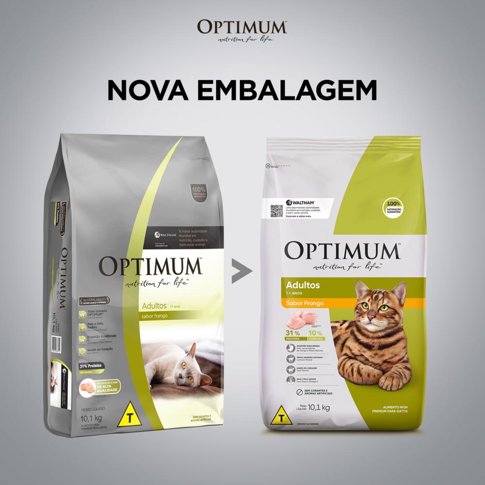 Ração Optimum para Gatos Adultos Sabor Frango 3kg
