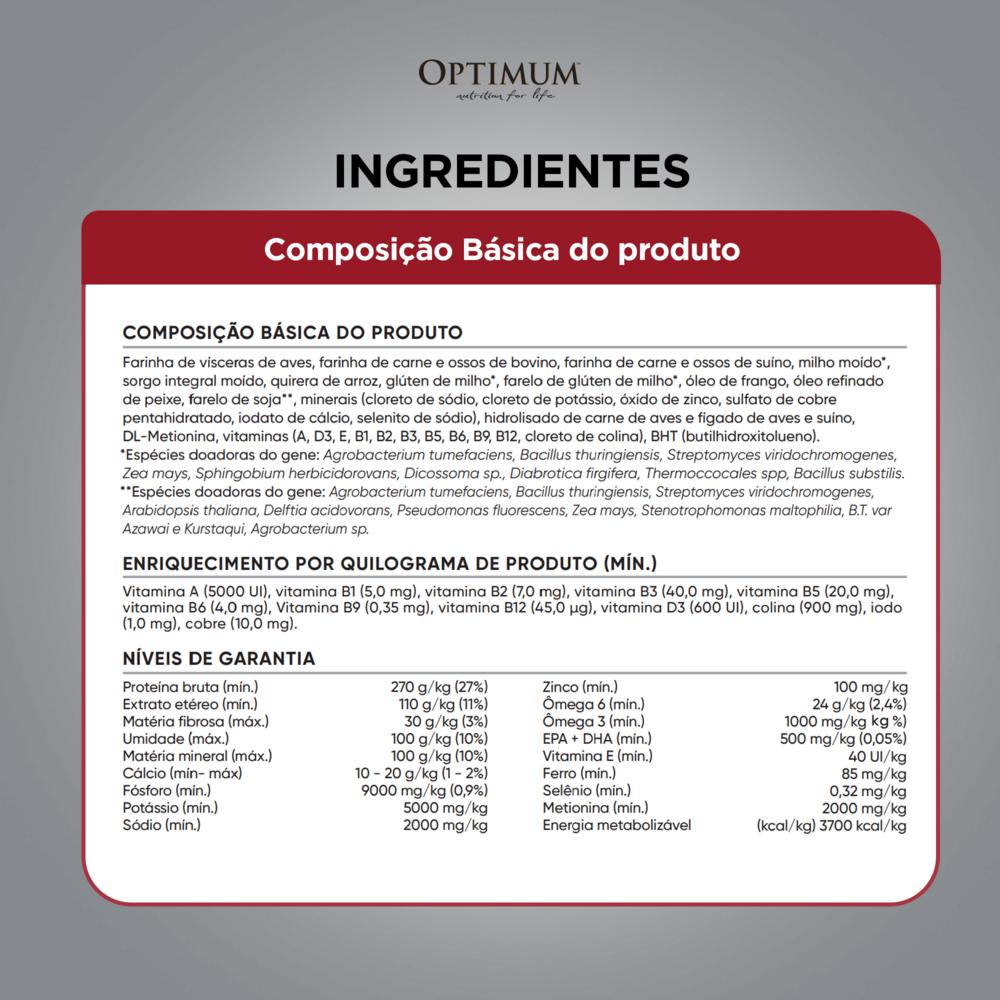 Ração Optimum Frango e Arroz para Cães Filhotes Raças Médias e Grandes até 18 meses 15kg