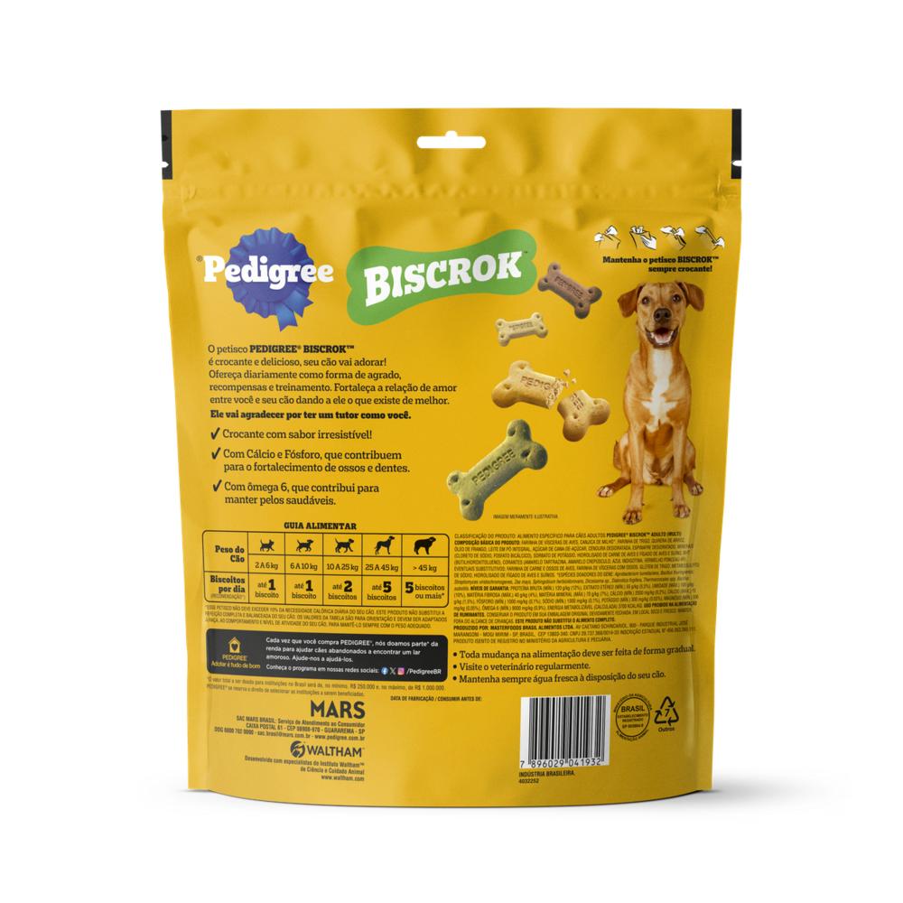 Biscoito Pedigree Biscrok Para Cães Adultos Multi 500 g