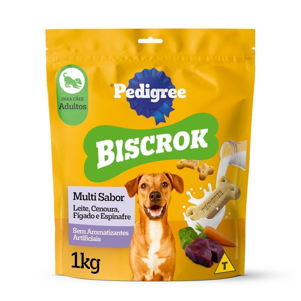 Biscoito Pedigree Biscrok Para Cães Adultos Multi 1 kg