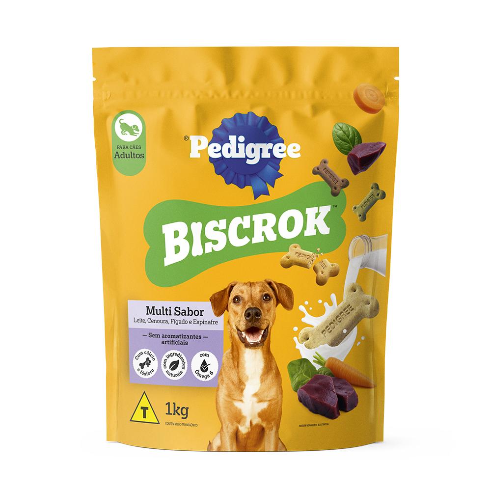 Biscoito Pedigree Biscrok Para Cães Adultos Multi 1 kg