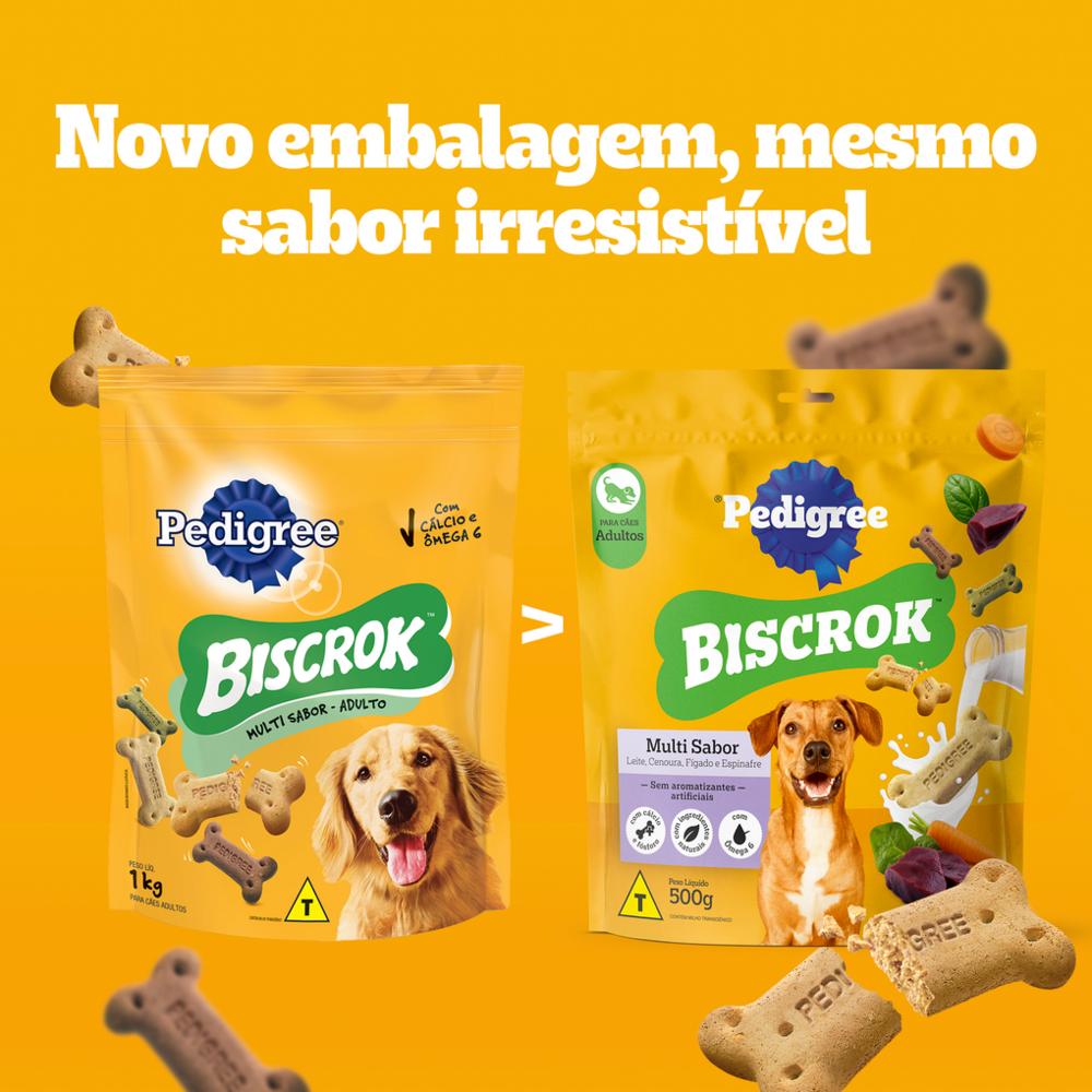 Biscoito Pedigree Biscrok Para Cães Adultos Multi 1 kg