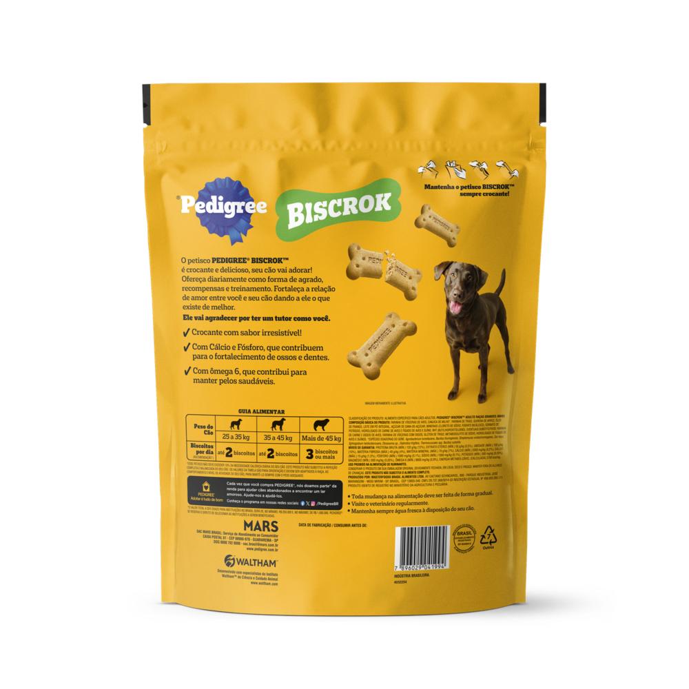 Biscoito Pedigree Biscrok Para Cães Adultos Raças Grandes 1 kg