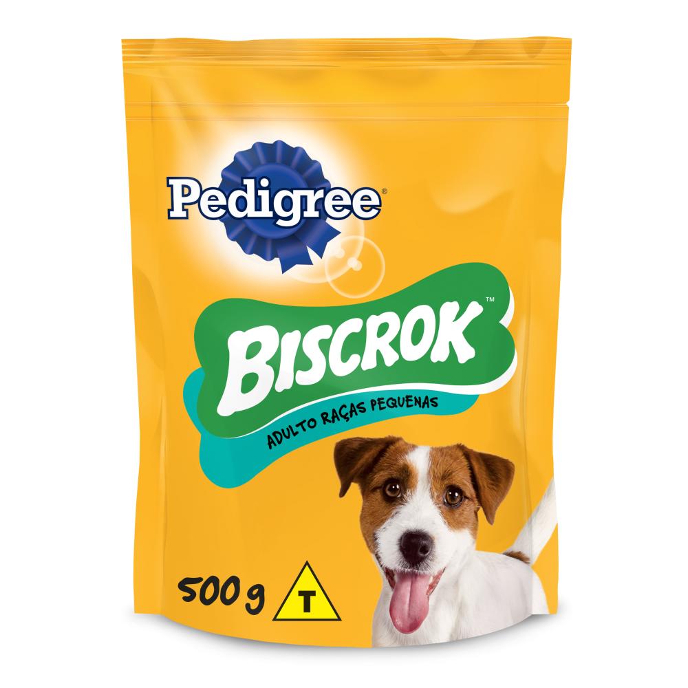 Biscoito Pedigree Biscrok Para Cães Adultos Raças Pequenas 500 g