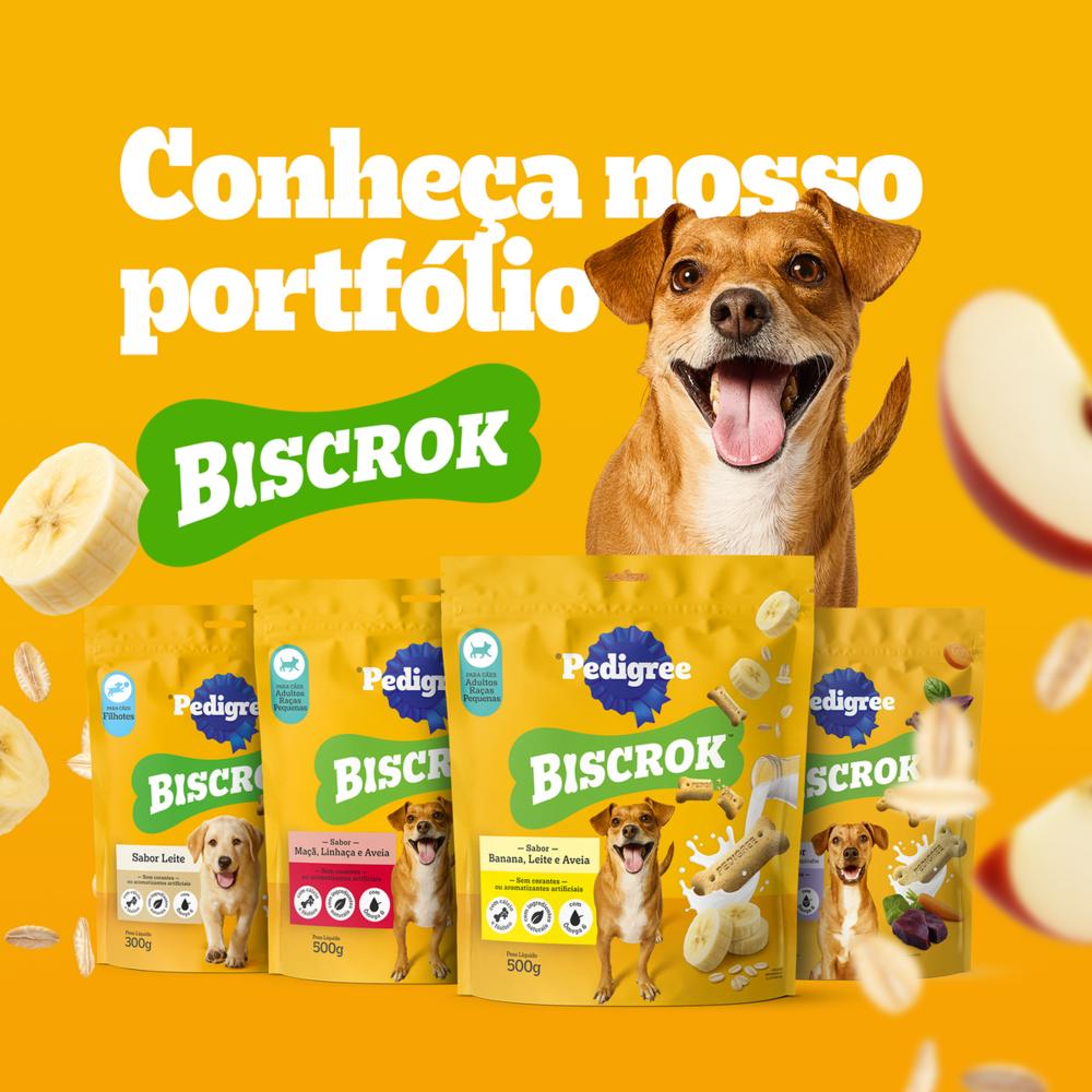 Biscoito Pedigree Biscrok Para Cães Adultos Raças Pequenas 500 g