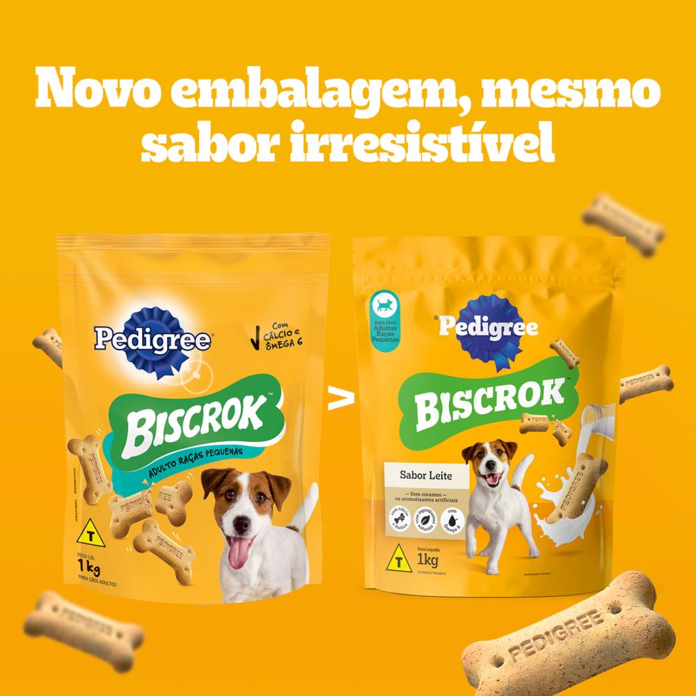 Biscoito Pedigree Biscrok Para Cães Adultos Raças Pequenas 500 g