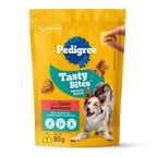 Petisco Pedigree Tasty Bites para Cães Adultos Sabor Carne Suculenta 80g