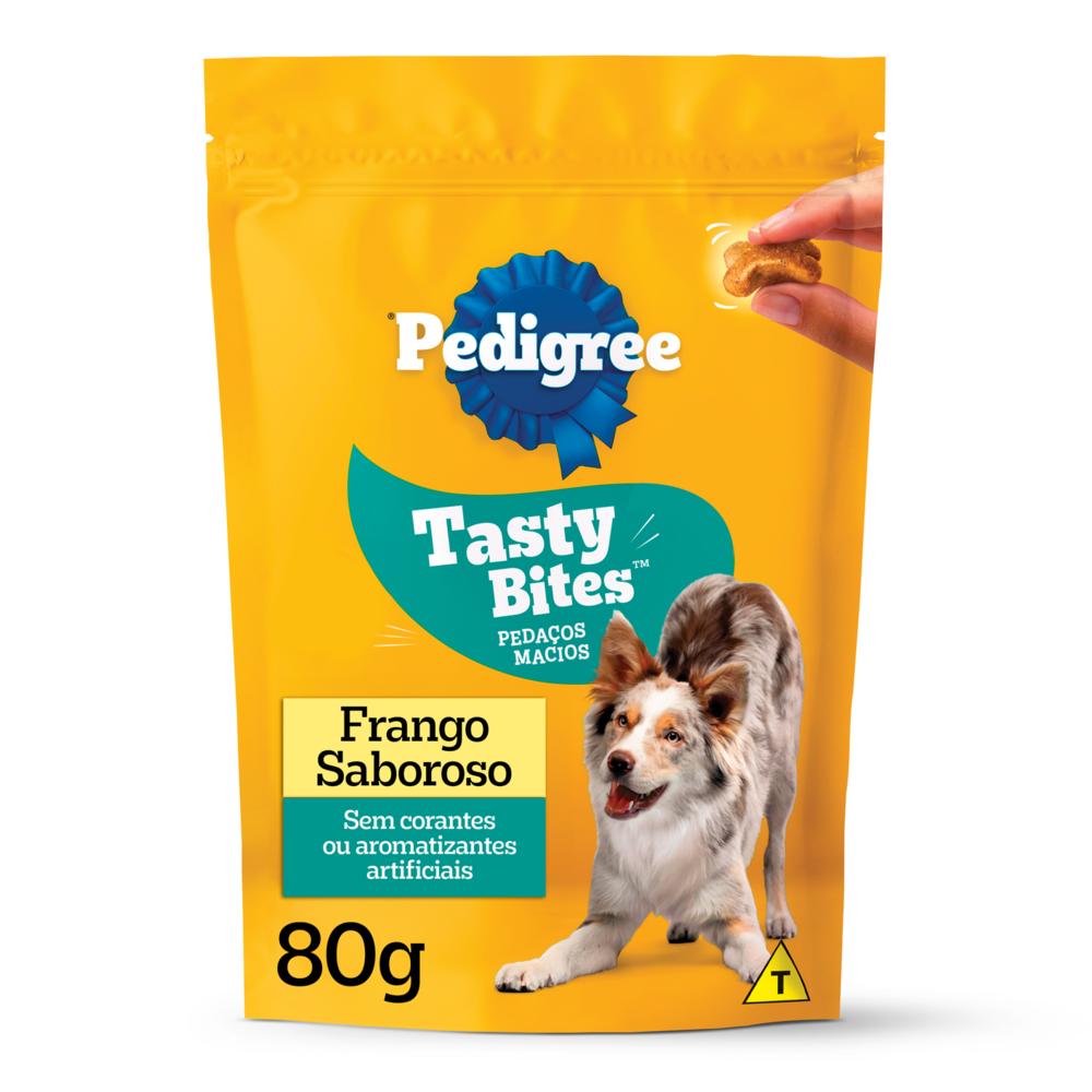 Petisco Pedigree Tasty Bites para Cães Adultos Sabor Frango Saboroso 80g