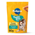 Petisco Pedigree Tasty Bites para Cães Adultos Sabor Frango Saboroso 80g