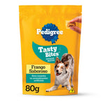 Petisco Pedigree Tasty Bites para Cães Adultos Sabor Frango Saboroso 80g