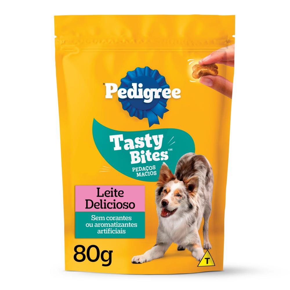 Petisco Pedigree Tasty Bites para Cães Adultos Sabor Leite Delicioso 80g