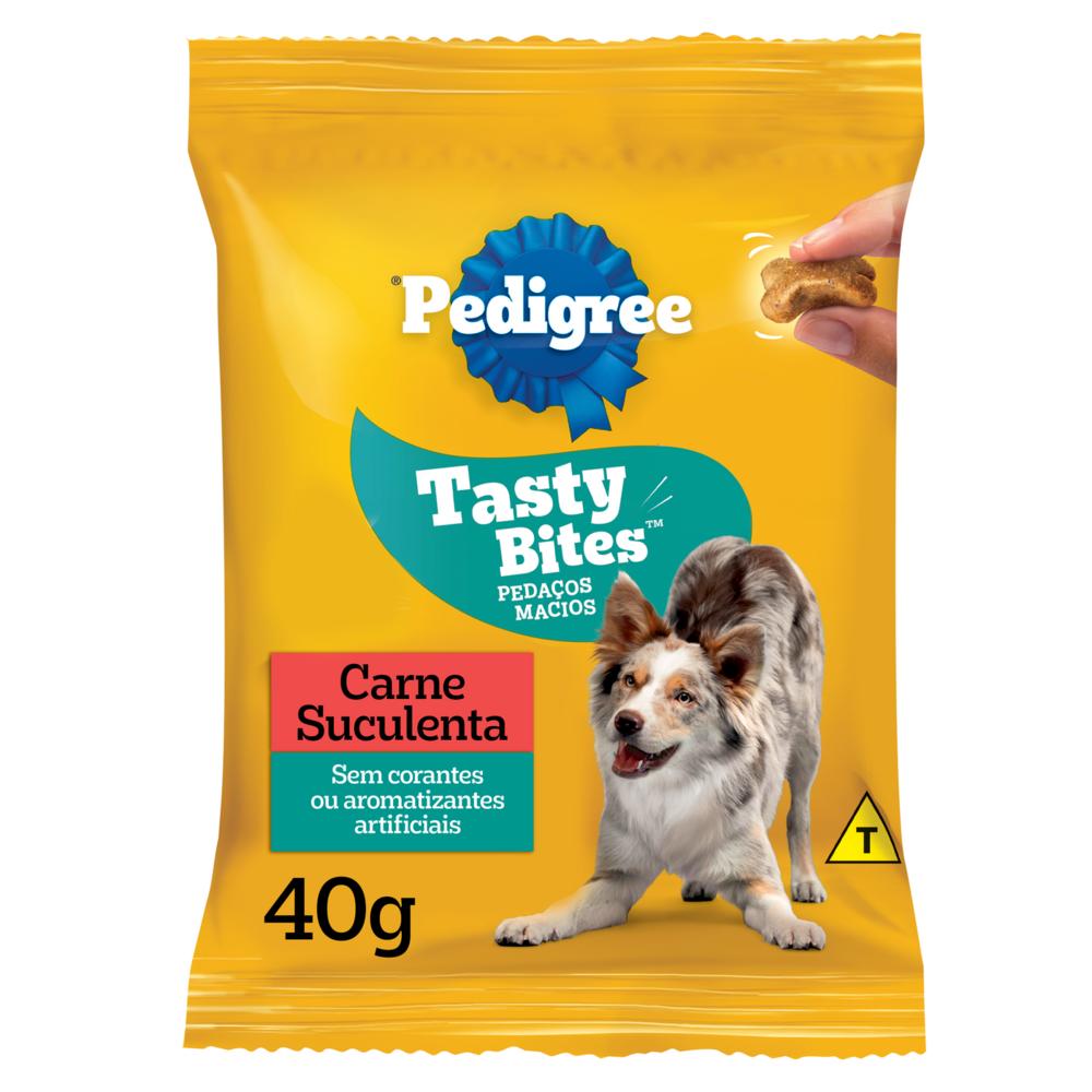 Petisco Pedigree Tasty Bites para Cães Adultos Sabor Carne Suculenta 40g