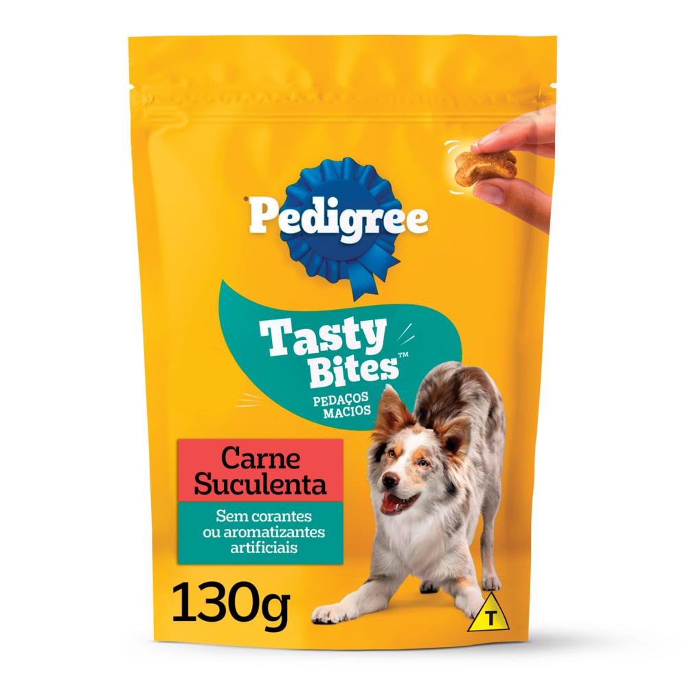 Petisco Pedigree Tasty Bites para Cães Adultos Sabor Carne Suculenta 130g