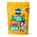 Petisco Pedigree Tasty Bites para Cães Adultos Sabor Carne Suculenta 130g