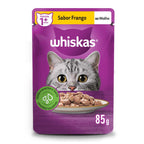 Ração Úmida Whiskas Sachê Frango ao Molho para Gatos Adultos 85 g 15un