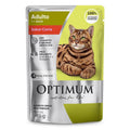 Ração Úmida Optimum Sachê para Gatos Adultos Sabor Carne 85g