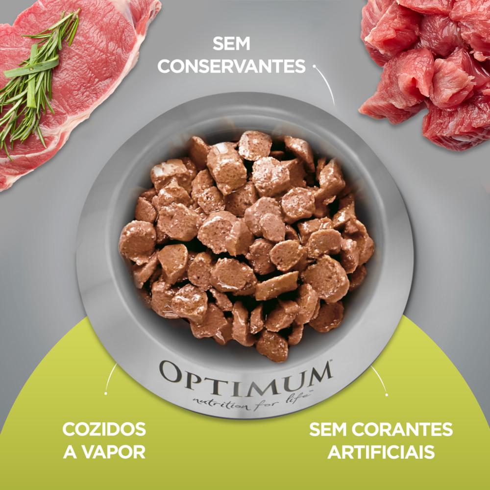 Ração Úmida Optimum Sachê para Gatos Adultos Sabor Carne 85g
