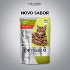 Ração Úmida Optimum Sachê para Gatos Adultos Sabor Carne 85g