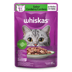 Ração Úmida Whiskas Sachê Cordeiro ao Molho para Gatos Adultos 85 g