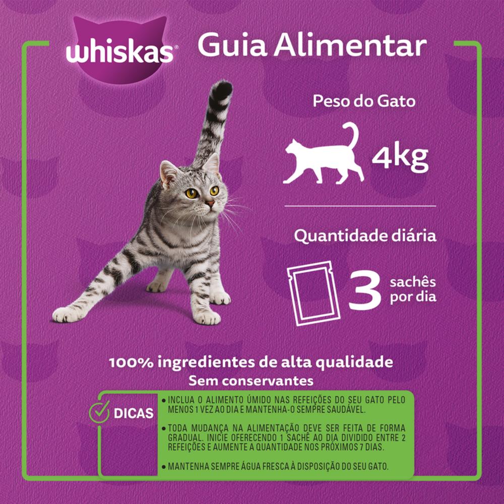 Ração Úmida Whiskas Sachê Cordeiro ao Molho para Gatos Adultos 85 g