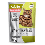 Ração Úmida Optimum Sachê para Gatos Adultos Sabor Salmão 85g