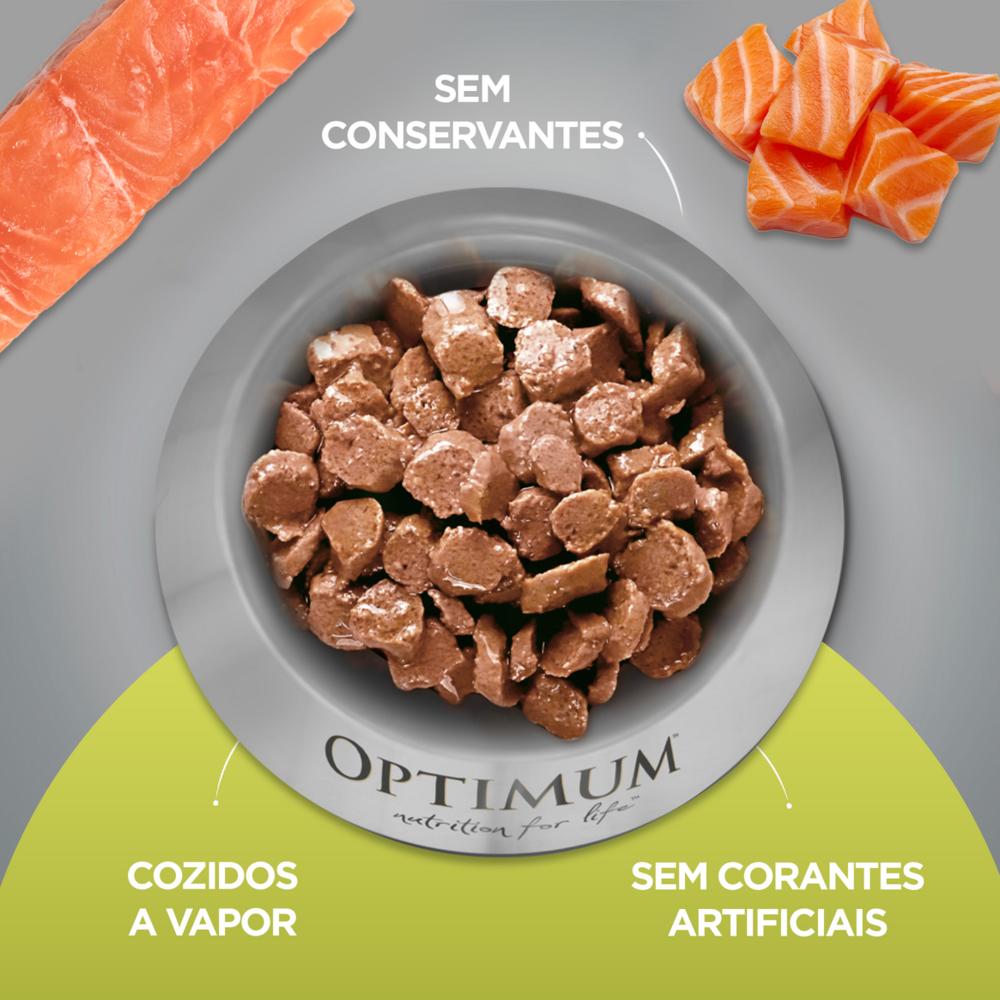 Ração Úmida Optimum Sachê para Gatos Adultos Sabor Salmão 85g