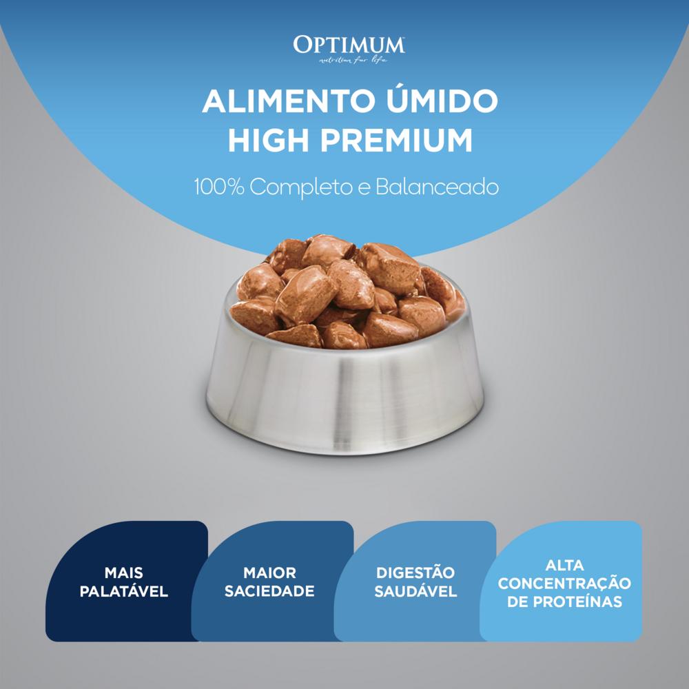 Ração Úmida Optimum Sachê para Cães Adultos Sabor Carne 100g