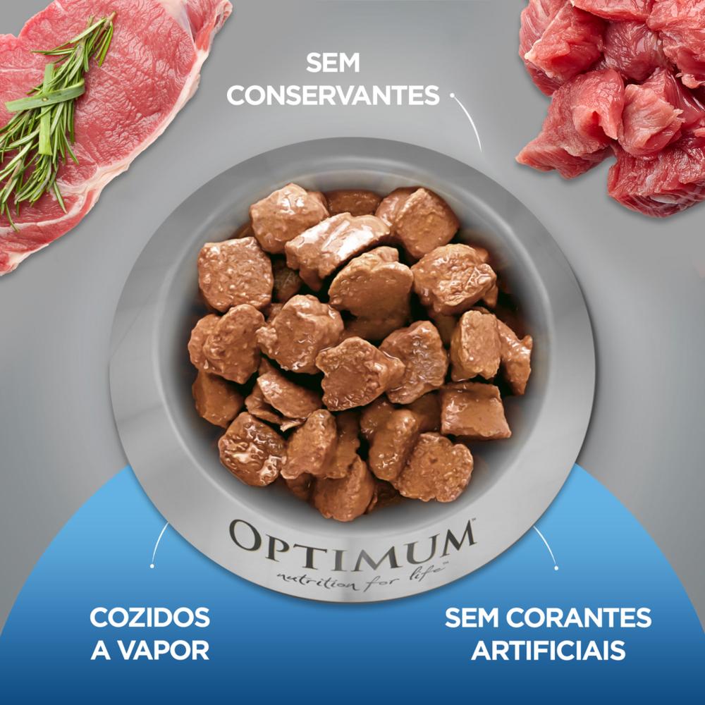 Ração Úmida Optimum Sachê para Cães Adultos Sabor Carne 100g