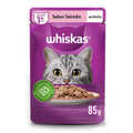 Ração Úmida Whiskas Sachê Salmão ao Molho para Gatos Adultos 10un