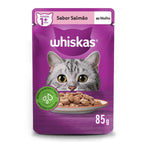 Ração Úmida Whiskas Sachê Salmão ao Molho para Gatos Adultos 10un
