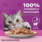 Ração Úmida Whiskas Sachê Salmão ao Molho para Gatos Adultos 85 g