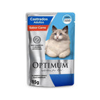 Ração Úmida Optimum Sachê para Gatos Adultos Castrados Sabor Carne 85g