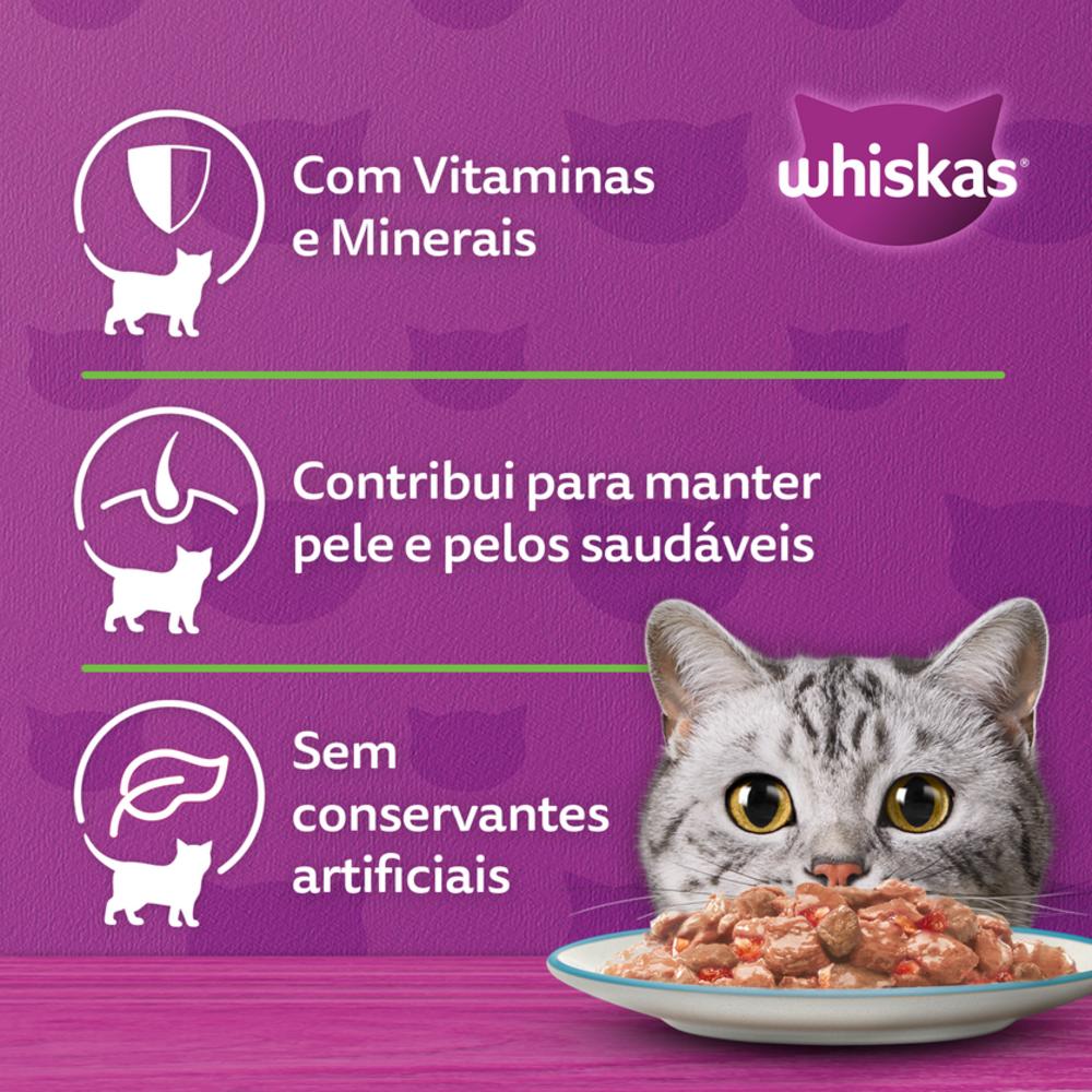 Ração Úmida Whiskas Sachê Peixe Jelly para Gatos Adultos 85 g