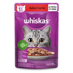 Ração Úmida Whiskas Sachê Carne ao Molho para Gatos Adultos 85 g
