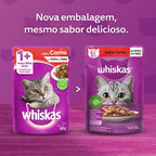 Ração Úmida Whiskas Sachê Carne ao Molho para Gatos Adultos 85 g