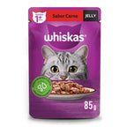 Ração Úmida Whiskas Sachê Carne Jelly para Gatos Adultos 85 g