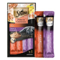 Petisco Sheba Cremoso Sabores Atum e Atum & Camarão Gatos Adultos 4 Uni