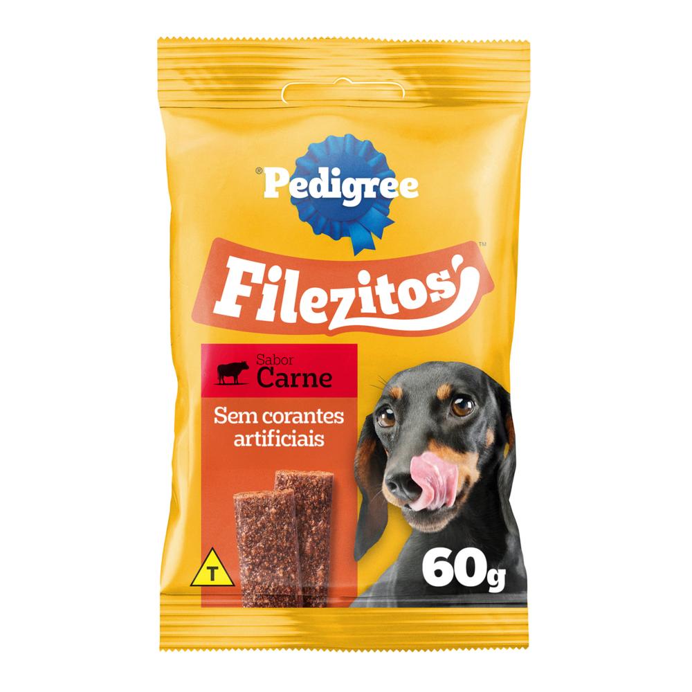 Petisco Pedigree Filezitos Bifinho Carne para Cães Adultos 60g