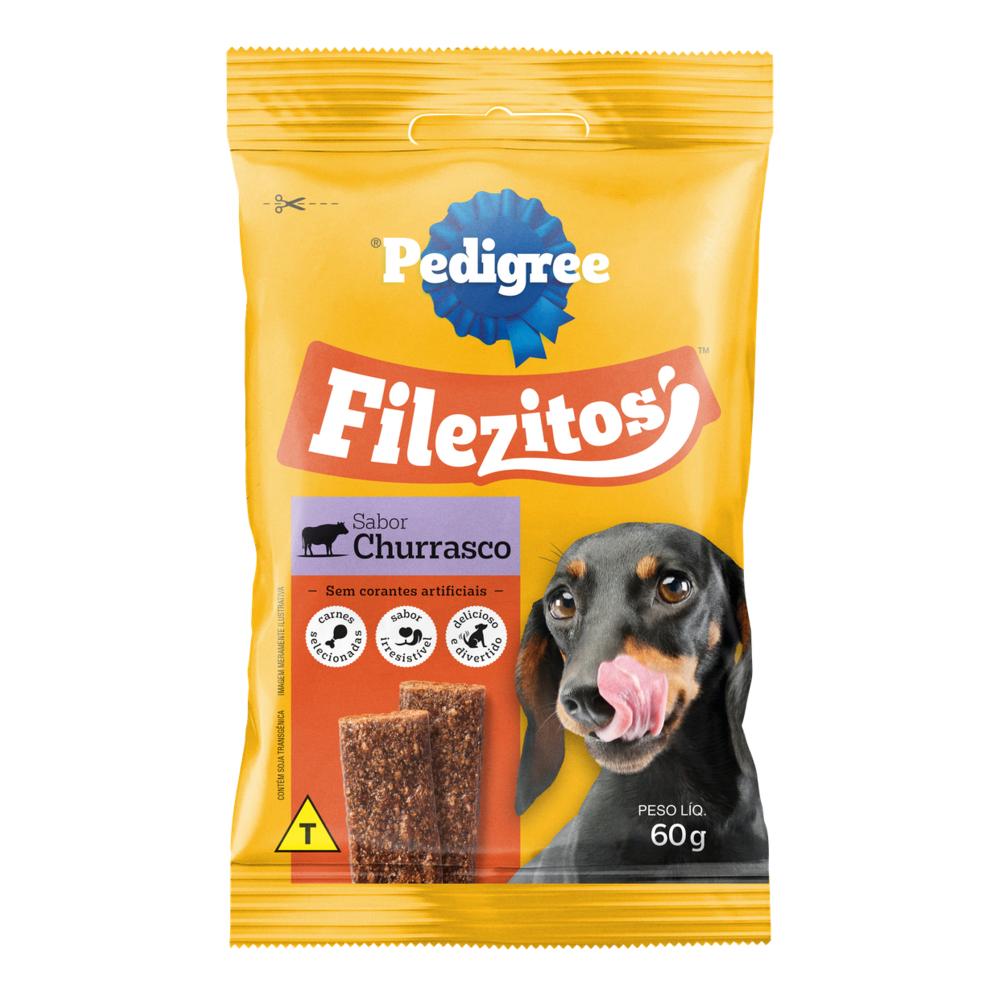 Petisco Pedigree Filezitos Bifinho Churrasco para Cães Adultos 60g