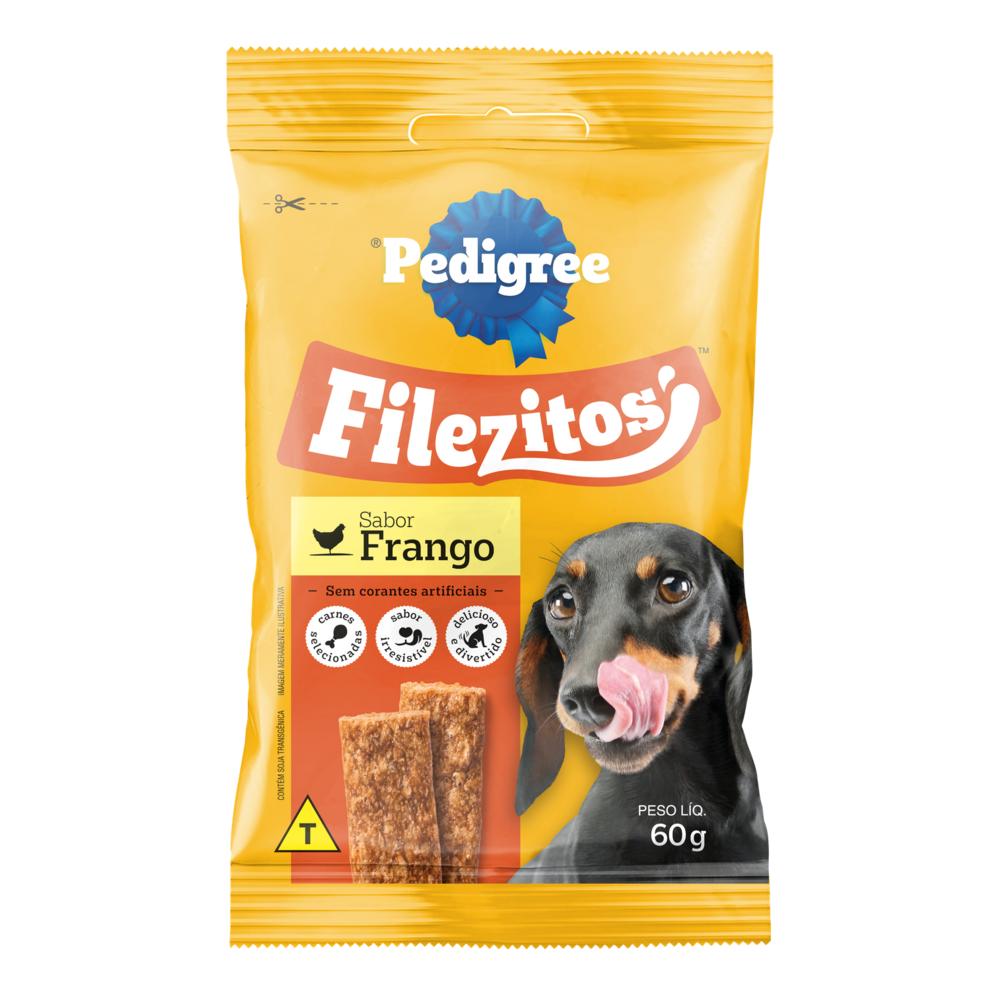 Petisco Pedigree Filezitos Bifinho Frango para Cães Adultos 60g
