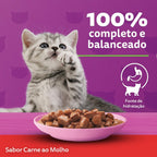 Ração Úmida Whiskas Sachê Carne ao Molho para Gatos Filhotes 85 g