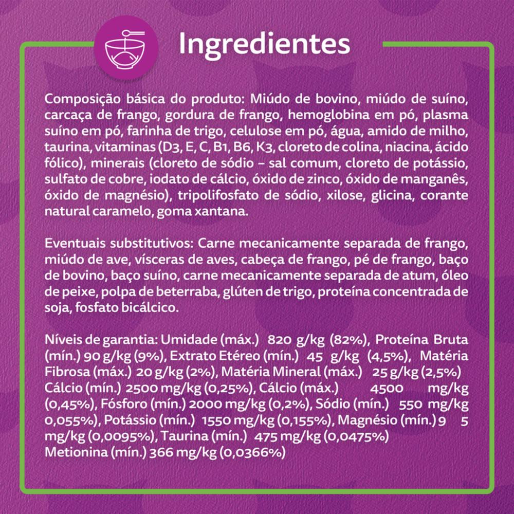 Ração Úmida Whiskas Sachê Carne ao Molho para Gatos Filhotes 85 g