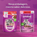 Ração Úmida Whiskas Sachê Carne ao Molho para Gatos Filhotes 85 g