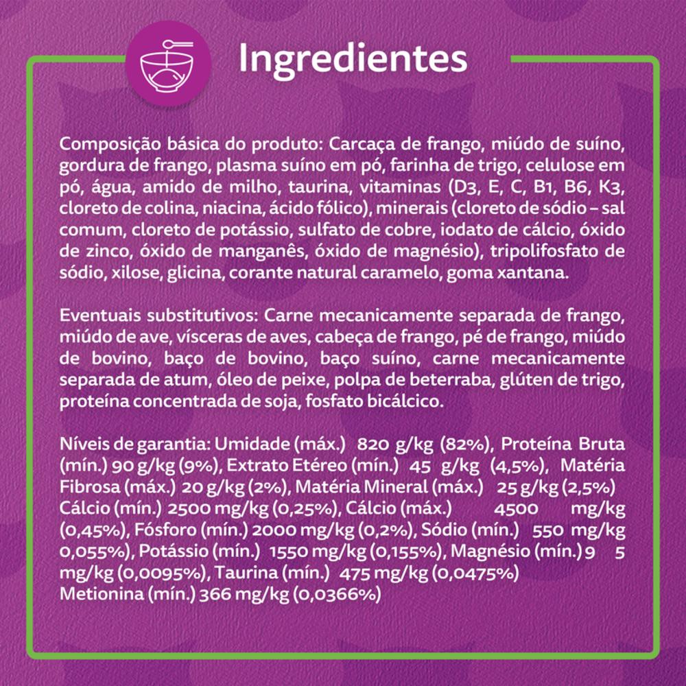 Ração Úmida Whiskas Sachê Frango ao Molho para Gatos Filhotes 85 g