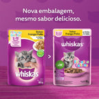 Ração Úmida Whiskas Sachê Frango ao Molho para Gatos Filhotes 85 g