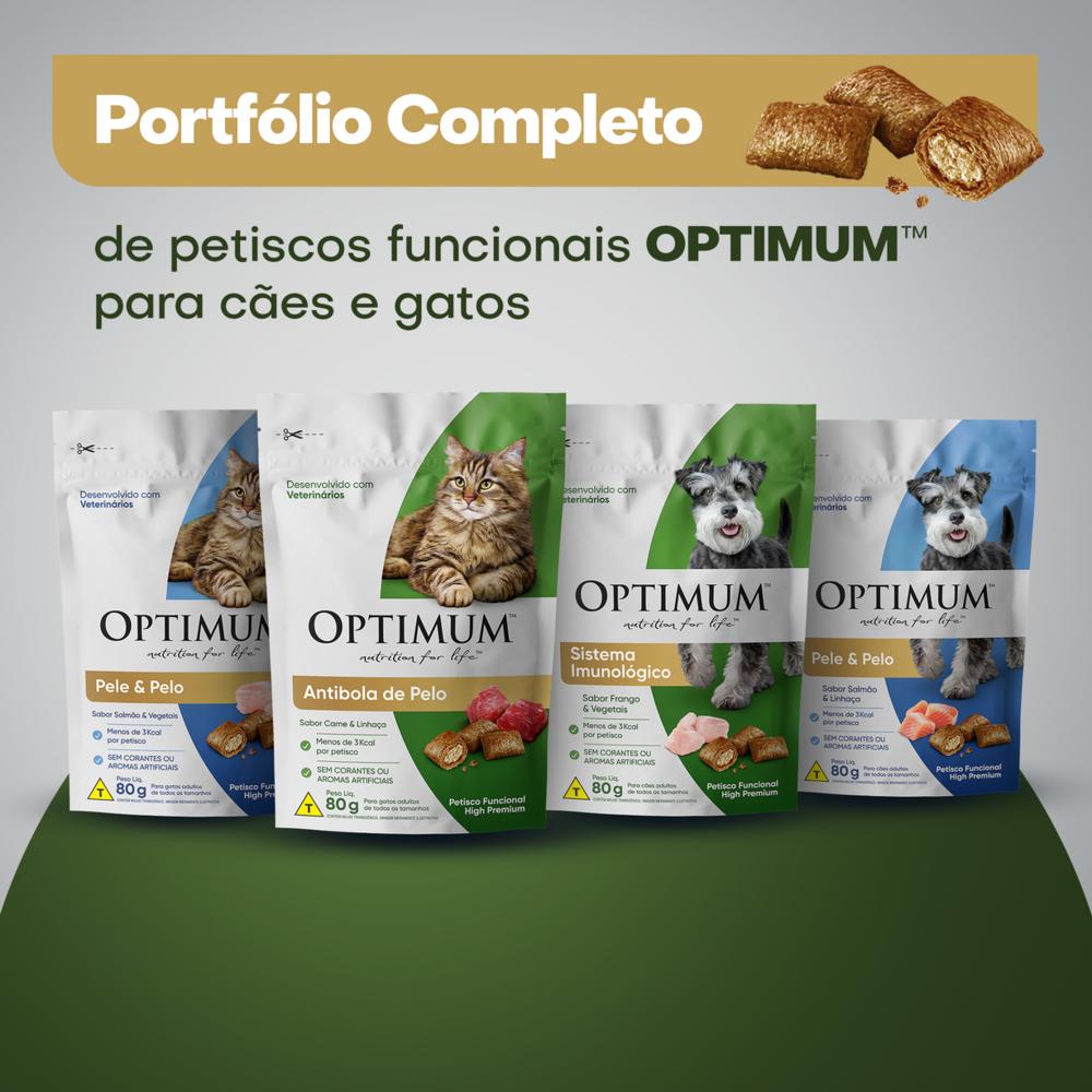 Petisco Optimum Sistema Imunológico para Cães Adultos Sabor Frango e Vegetais 80g