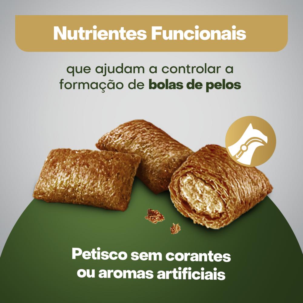 Petisco Optimum  Anti Bola de Pelo para Gatos Adultos Sabor Carne e Linhaça 80g