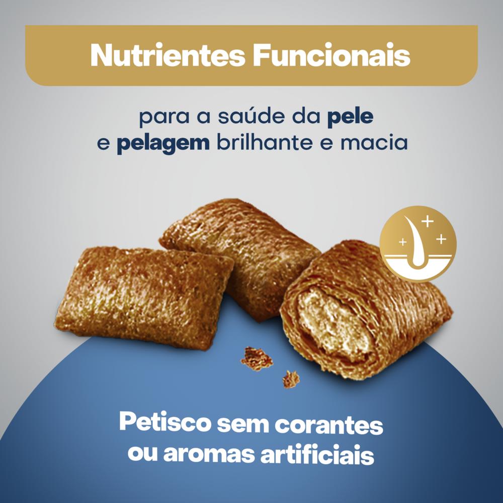 Petisco Optimum  Pele e Pelo para Gatos Adultos Sabor Salmão e Vegetais 80g