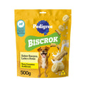 Biscoito Pedigree Biscrok Para Cães Adultos Raças Pequenas  Sabor Banana, Leite e Aveia 500g